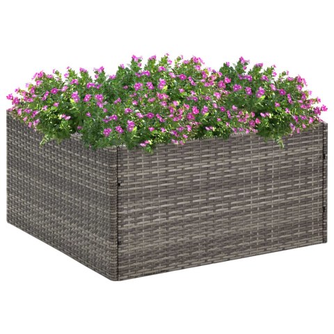 DONICA OGRODOWA SZARA 80X80X40CM RATTAN PE