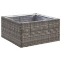 DONICA OGRODOWA SZARA 80X80X40CM RATTAN PE