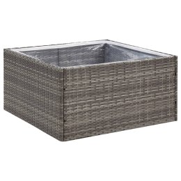 DONICA OGRODOWA SZARA 80X80X40CM RATTAN PE