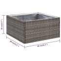 DONICA OGRODOWA SZARA 80X80X40CM RATTAN PE