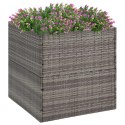 DONICA OGRODOWA SZARA 80X80X80CM RATTAN PE