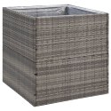 DONICA OGRODOWA SZARA 80X80X80CM RATTAN PE