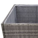 DONICA OGRODOWA SZARA 80X80X80CM RATTAN PE