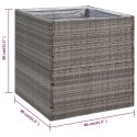 DONICA OGRODOWA SZARA 80X80X80CM RATTAN PE