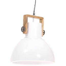 INDUSTRIALNA LAMPA WISZĄCA 25 W BIAŁA OKRĄGŁA 40CM E27