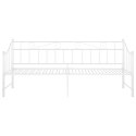 SOFA Z WYSUWANĄ RAMĄ ŁÓŻKA BIAŁA METALOWA 90X200CM