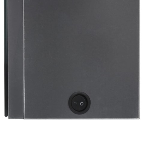 SZAFKA ŁAZIENKOWA Z LUSTREM I LED LŚNIĄCA SZAROŚĆ 50X14X60CM