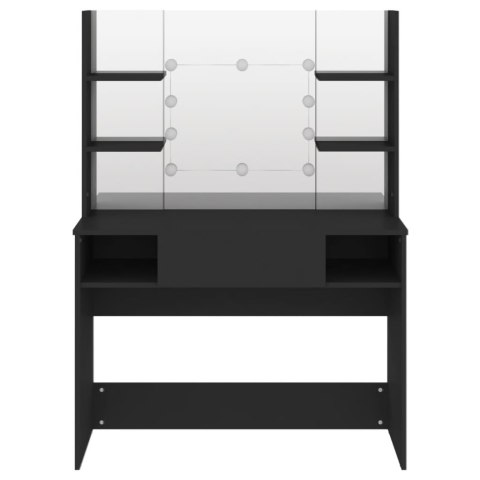 STOLIK DO MAKIJAŻU Z LED 100X40X135CM CZARNY