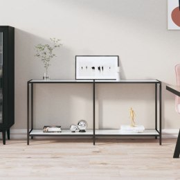 STOLIK KONSOLOWY BIAŁY 160X35X75,5CM SZKŁO HARTOWANE