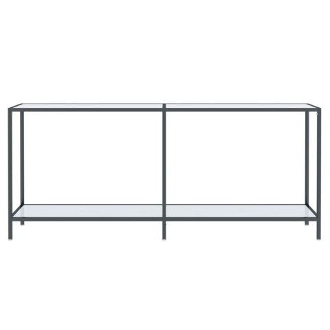 STOLIK KONSOLOWY BIAŁY 180X35X75,5CM SZKŁO HARTOWANE