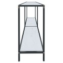 STOLIK KONSOLOWY BIAŁY 180X35X75,5CM SZKŁO HARTOWANE