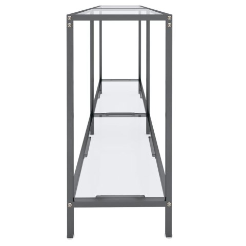 STOLIK KONSOLOWY PRZEZROCZYSTY 140X35X75,5CM SZKŁO HARTOWANE