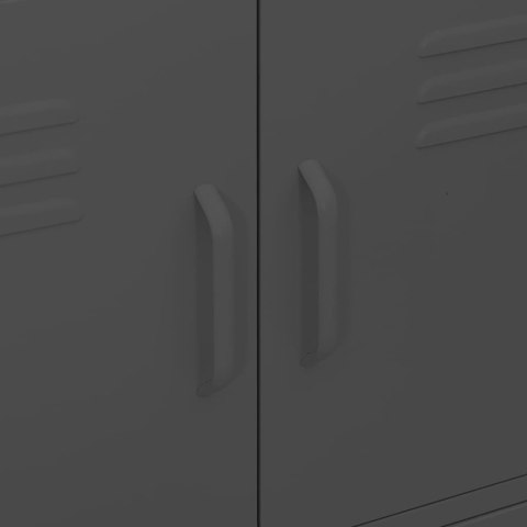 SZAFKA ANTRACYTOWA 80X35X101,5CM STALOWA