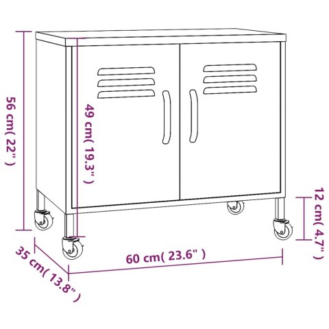 SZAFKA BIAŁA 60X35X49CM STALOWA