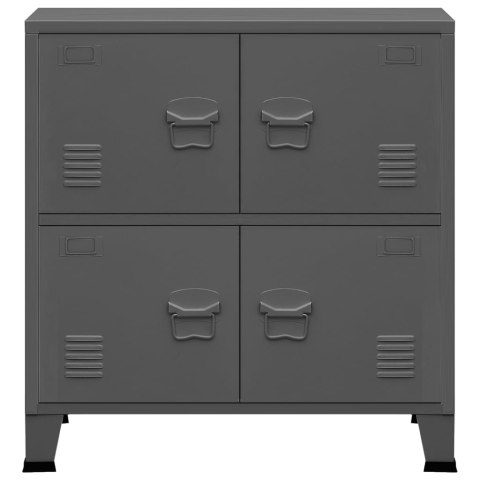 INDUSTRIALNA SZAFKA KARTOTEKOWA ANTRACYT 75X40X80CM STALOWA