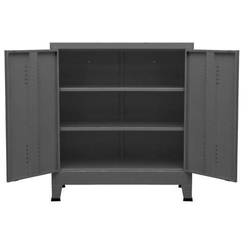 INDUSTRIALNA SZAFKA KARTOTEKOWA ANTRACYT 90X40X100CM STAL