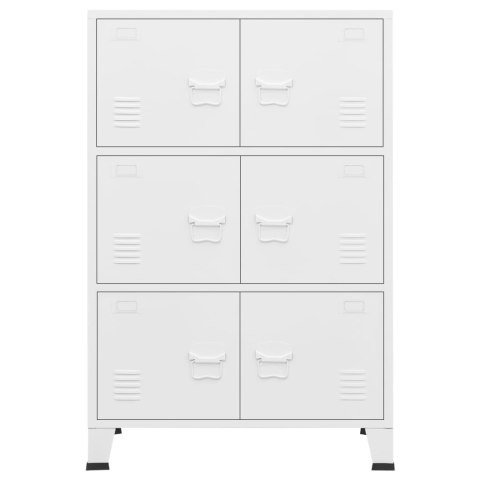 INDUSTRIALNA SZAFKA KARTOTEKOWA BIAŁA 75X40X115CM METAL