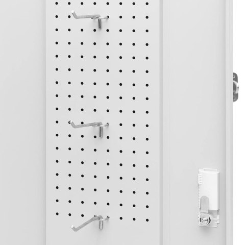 SZAFKA NA SIODŁO JASNOSZARA 53X53X140CM STALOWA