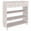 STOLIK KONSOLOWY BIAŁY 90X35X90CM LITE DREWNO SOSNOWE