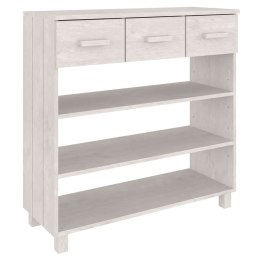 STOLIK KONSOLOWY BIAŁY 90X35X90CM LITE DREWNO SOSNOWE
