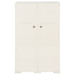 SZAFKA PLASTIKOWA 79X43X125CM WYGLĄD DREWNA KREMOWA