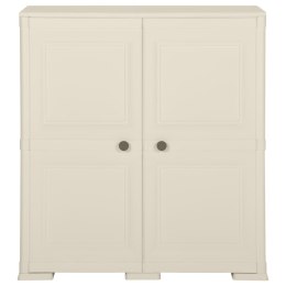 SZAFKA PLASTIKOWA 79X43X85,5CM WYGLĄD DREWNA KREMOWA