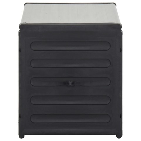 KOSZ NA ŚMIECI SZARY 85X34X40CM