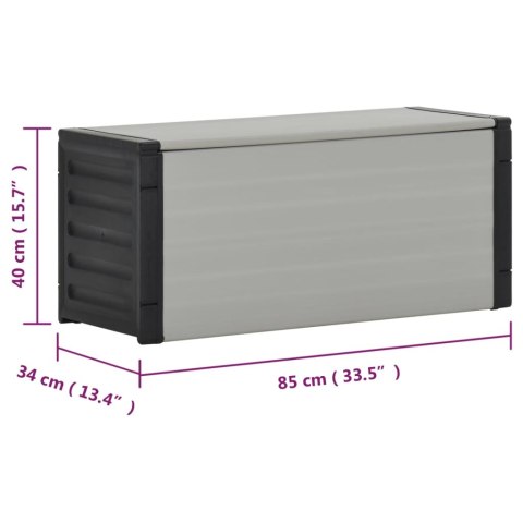 KOSZ NA ŚMIECI SZARY 85X34X40CM