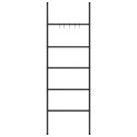 STOJAK DRABINA NA RĘCZNIKI Z 5 POZIOMAMI CZARNY 58X175CM