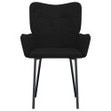 KRZESŁA STOŁOWE CZARNE AKSAMITNE 2 SZT