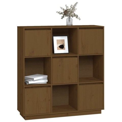 SZAFKA MIODOWY BRĄZ 110,5X35X117CM DREWNO SOSNOWE