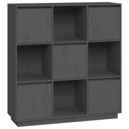 SZAFKA SZARA 110,5X35X117CM DREWNO SOSNOWE