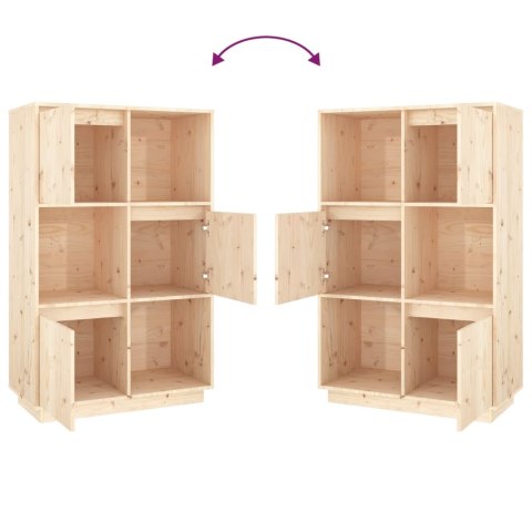 WYSOKA SZAFKA 74X35X117CM DREWNO SOSNOWE