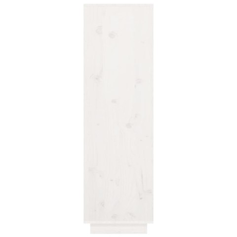 WYSOKA SZAFKA BIAŁA 38X35X117CM DREWNO SOSNOWE