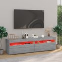 SZAFKI POD TV Z LED 2 SZT. SZARY DĄB SONOMA 75X35X40CM