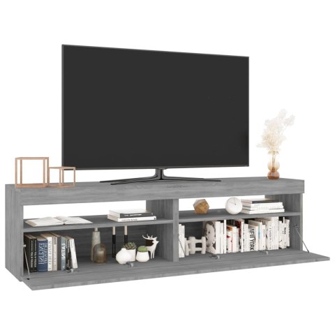 SZAFKI POD TV Z LED 2 SZT. SZARY DĄB SONOMA 75X35X40CM