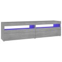 SZAFKI POD TV Z LED 2 SZT. SZARY DĄB SONOMA 75X35X40CM