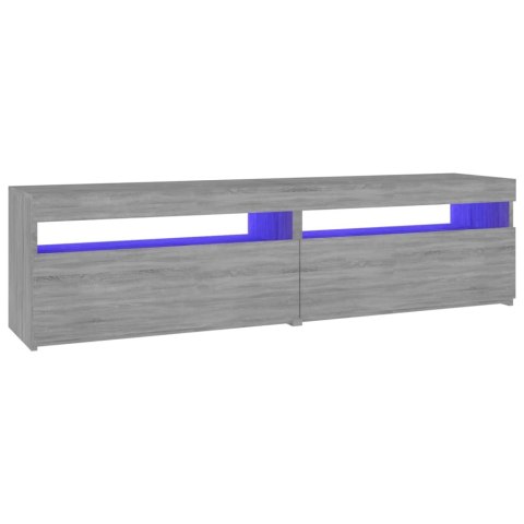 SZAFKI POD TV Z LED 2 SZT. SZARY DĄB SONOMA 75X35X40CM
