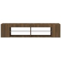 SZAFKA TV Z OŚWIETLENIEM LED BRĄZOWY DĄB 135X39X30CM