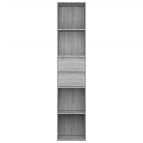 SZAFKA NA KSIĄŻKI SZARY DĄB SONOMA 36X30X171CM