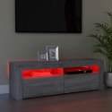 SZAFKA POD TV Z LED SZARY DĄB SONOMA 120X35X40CM