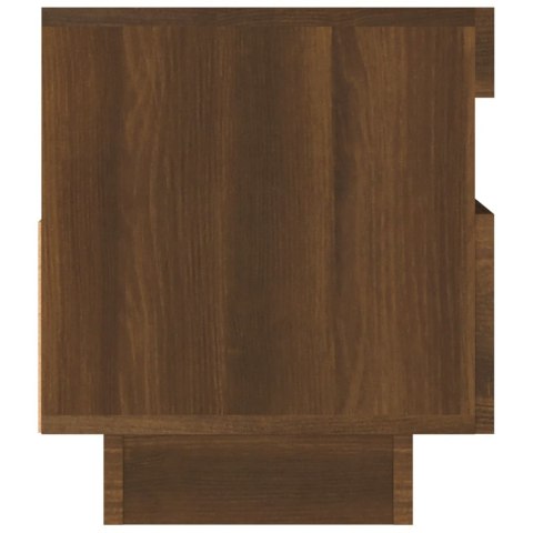 SZAFKA POD TV Z OŚWIETLENIEM LED BRĄZOWY DĄB 80X35X40CM