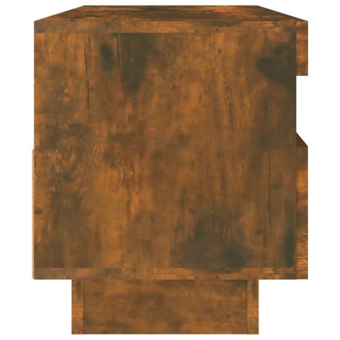 SZAFKA POD TV Z OŚWIETLENIEM LED PRZYDYMIONY DĄB 100X35X40CM