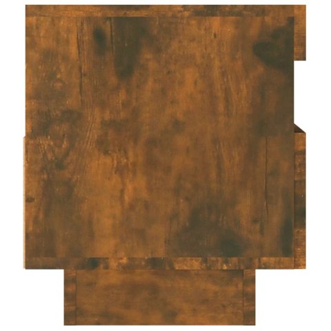 SZAFKA POD TV Z OŚWIETLENIEM LED PRZYDYMIONY DĄB 80X35X40CM