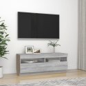 SZAFKA POD TV Z OŚWIETLENIEM LED SZARY DĄB SONOMA 100X35X40CM