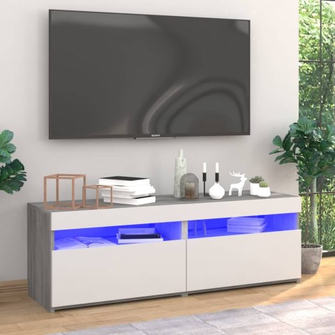 SZAFKI TV Z LED 2 SZT. SZARY DĄB SONOMA 60X35X40CM