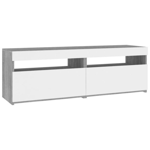 SZAFKI TV Z LED 2 SZT. SZARY DĄB SONOMA 60X35X40CM