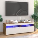 SZAFKI POD TV Z LED 2 SZT. PRZYDYMIONY DĄB 60X35X40CM