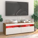SZAFKI POD TV Z LED 2 SZT. PRZYDYMIONY DĄB 60X35X40CM