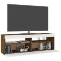 SZAFKI POD TV Z LED 2 SZT. PRZYDYMIONY DĄB 60X35X40CM